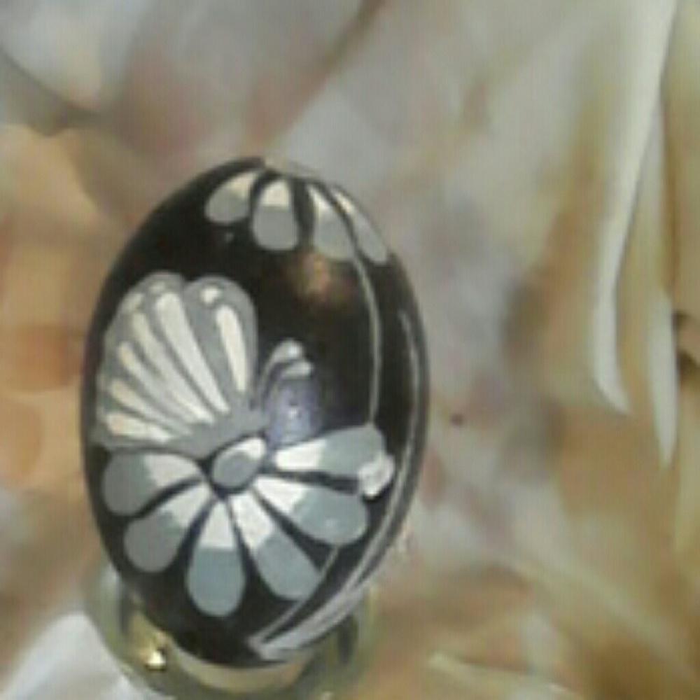 Hand carved eggs